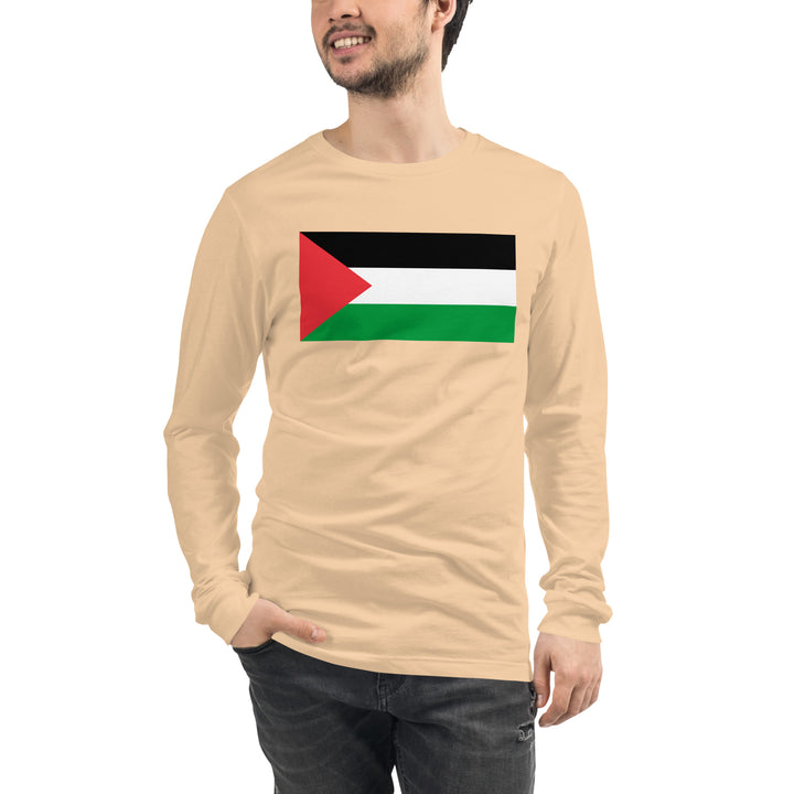 Men Long Sleeve Tee | Palestine Flag