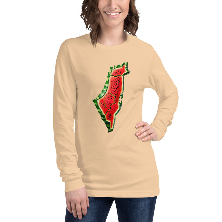 Women Long Sleeve Tee | Palestine Watermelon