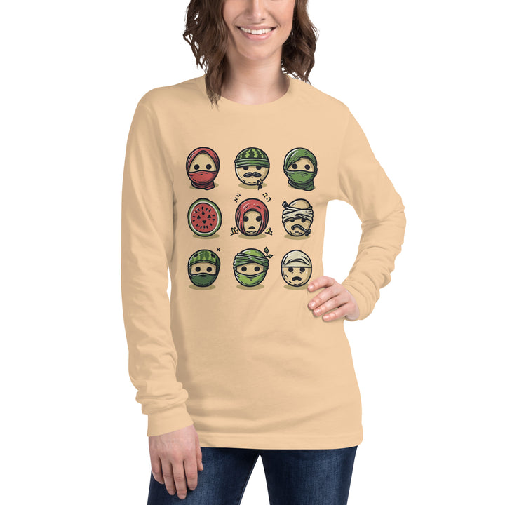 Women Long Sleeve Tee | Palestine Emoji