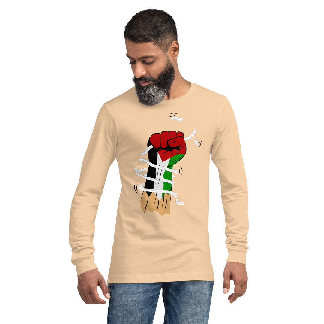 Men Long Sleeve Tee | Palestine Hand