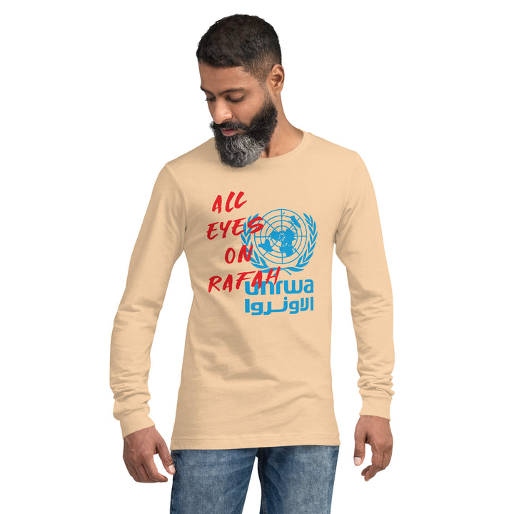 Men Long Sleeve Tee | All Eyes on Rafah