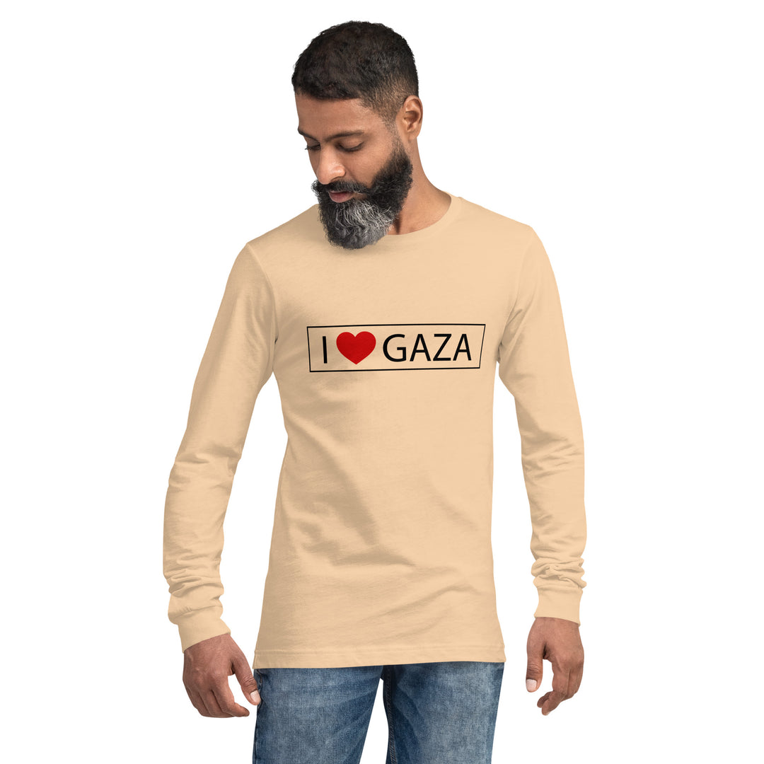 Men Long Sleeve Tee | I Love Gaza