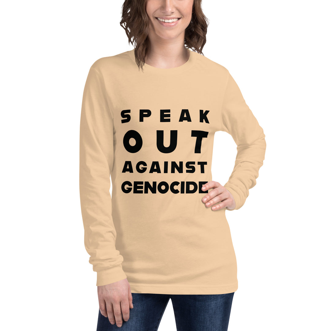 Women Long Sleeve Tee | Speak out against genocide