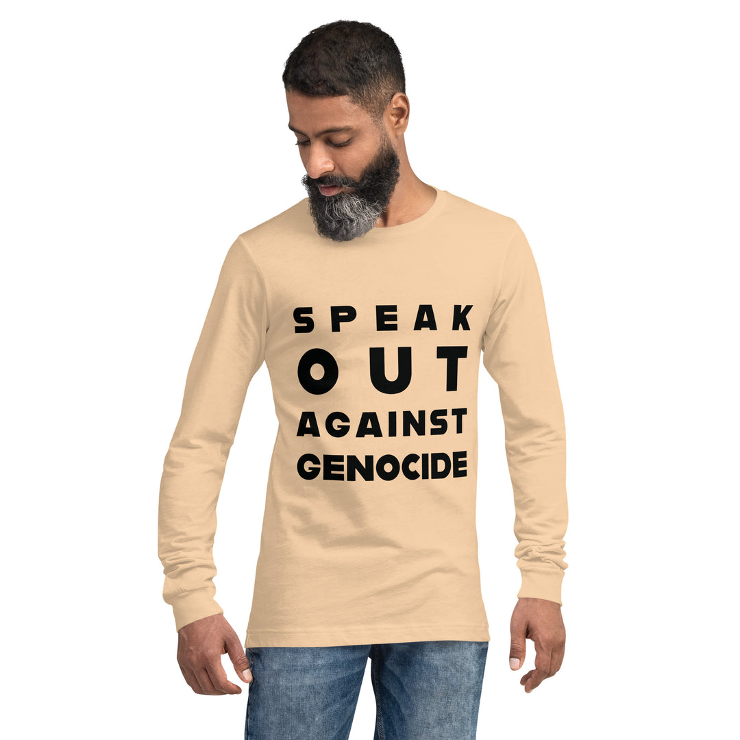 Men Long Sleeve Tee | Speak out against genocide