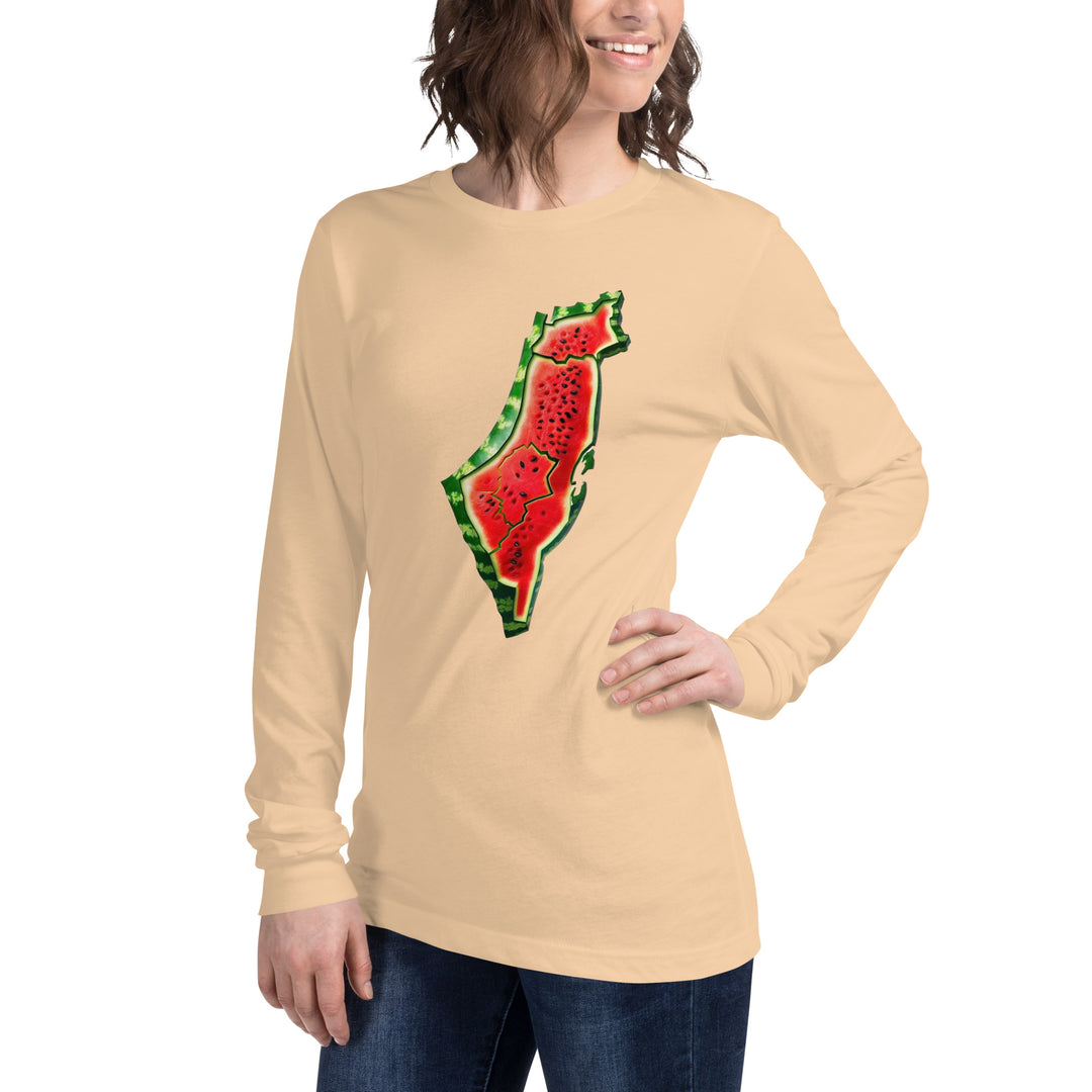 Women Long Sleeve Tee | Palestine Watermelon