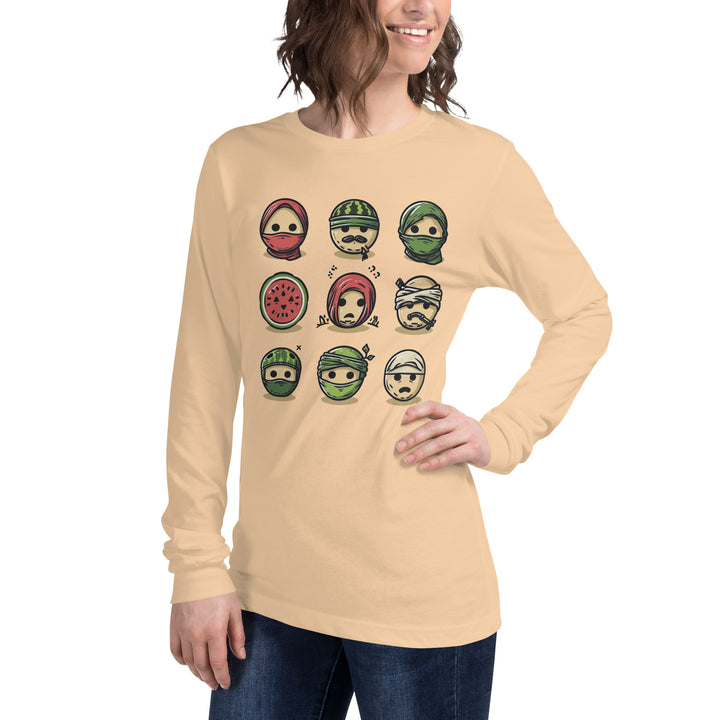 Women Long Sleeve Tee | Palestine Emoji