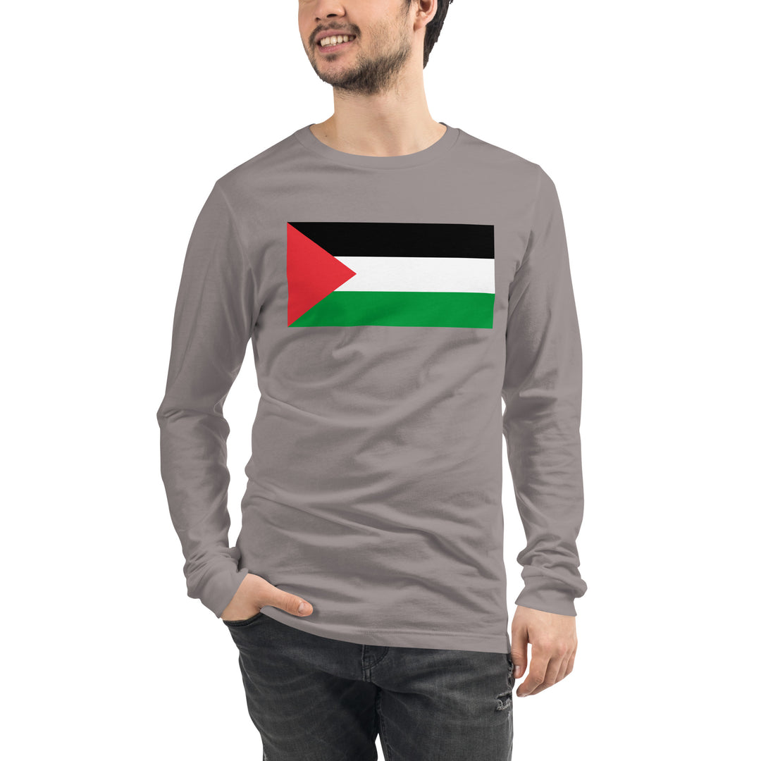 Men Long Sleeve Tee | Palestine Flag