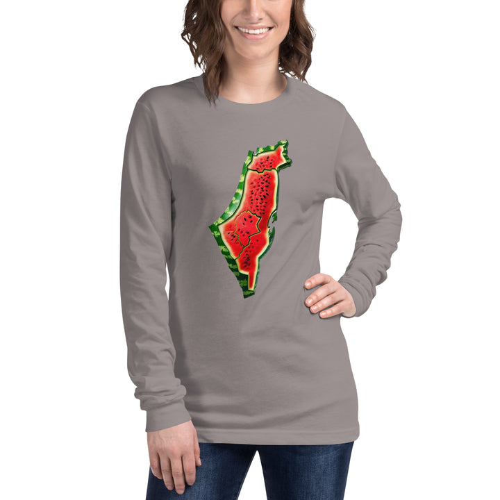 Women Long Sleeve Tee | Palestine Watermelon