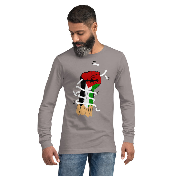 Men Long Sleeve Tee | Palestine Hand