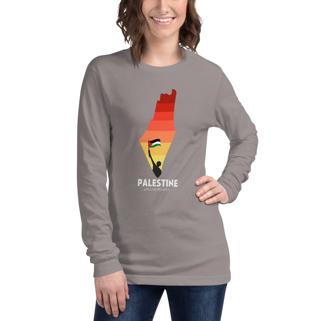 Women Long Sleeve Tee | Palestine Map