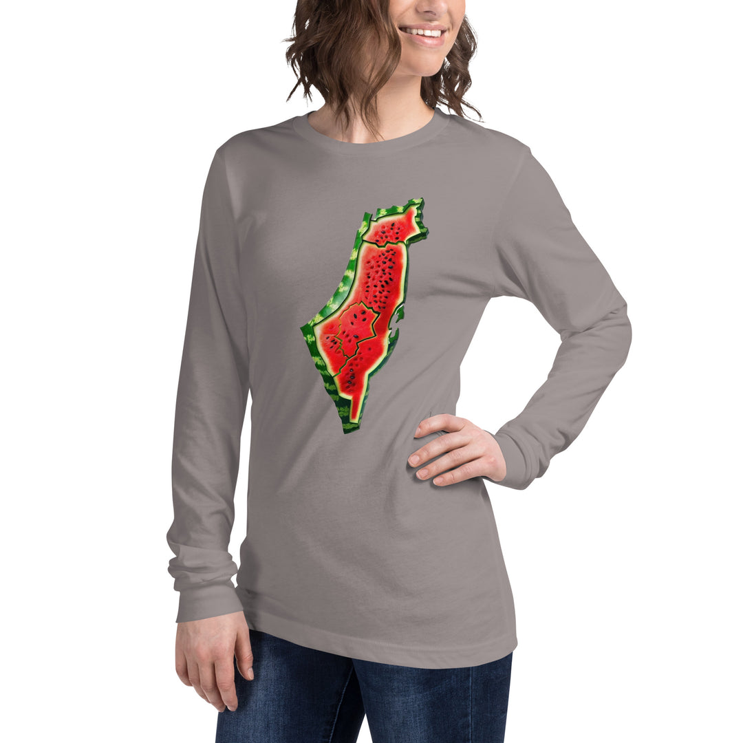 Women Long Sleeve Tee | Palestine Watermelon