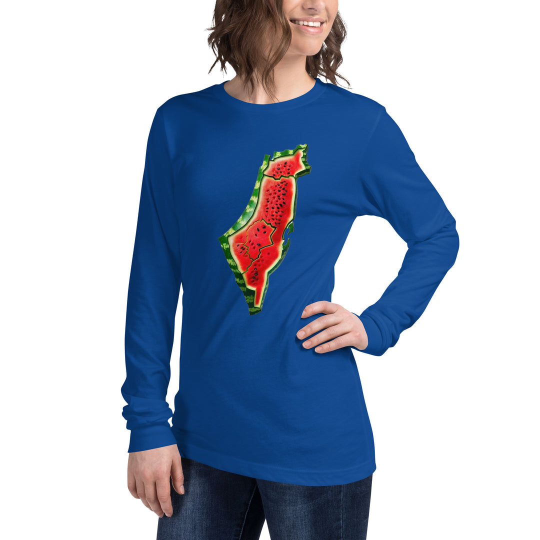 Women Long Sleeve Tee | Palestine Watermelon