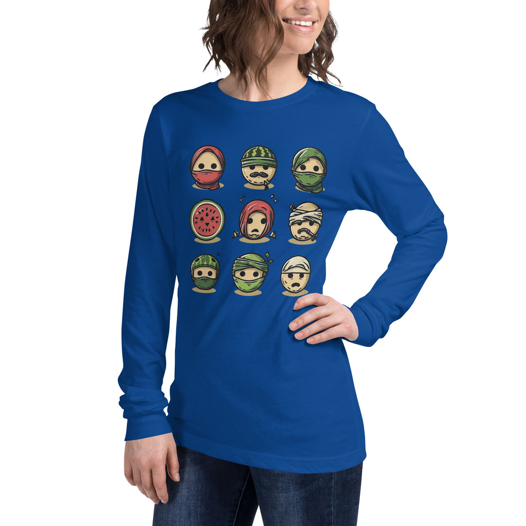 Women Long Sleeve Tee | Palestine Emoji