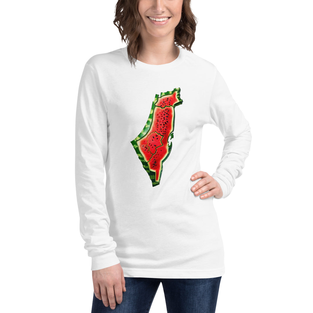 Women Long Sleeve Tee | Palestine Watermelon