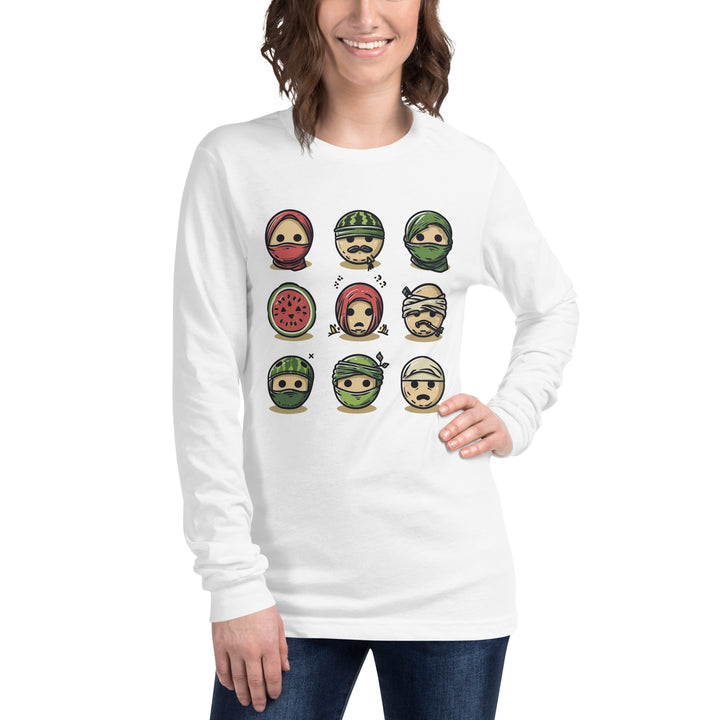 Women Long Sleeve Tee | Palestine Emoji