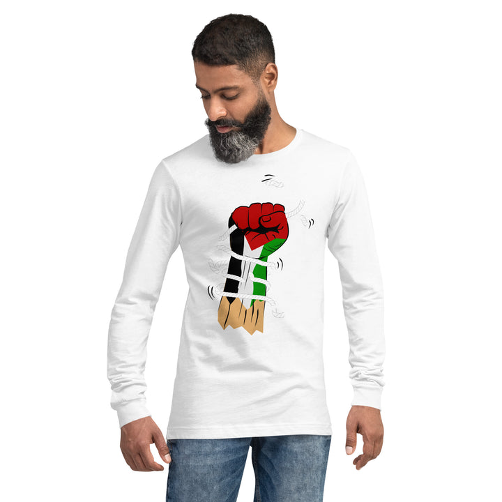 Men Long Sleeve Tee | Palestine Hand