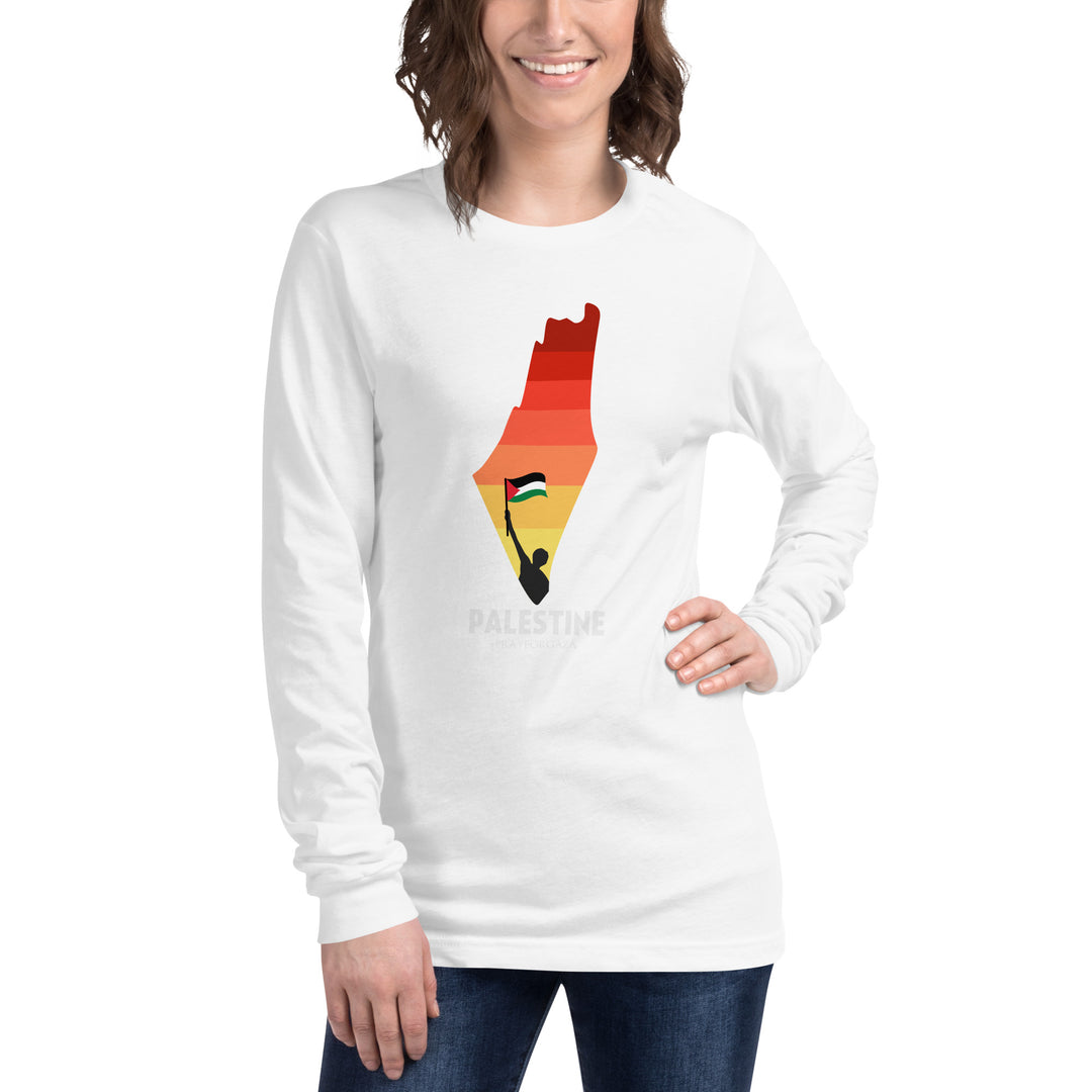 Women Long Sleeve Tee | Palestine Map