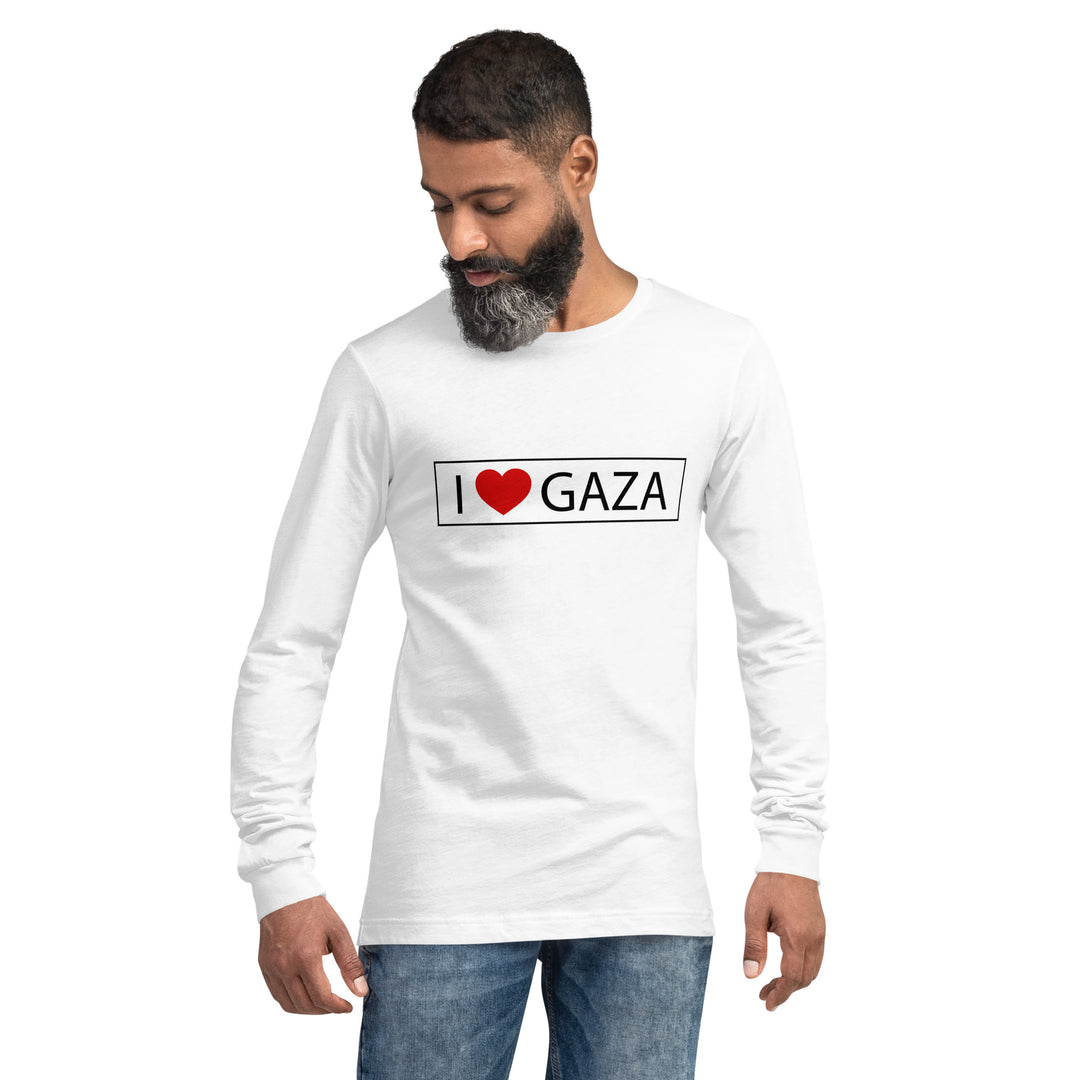 Men Long Sleeve Tee | I Love Gaza