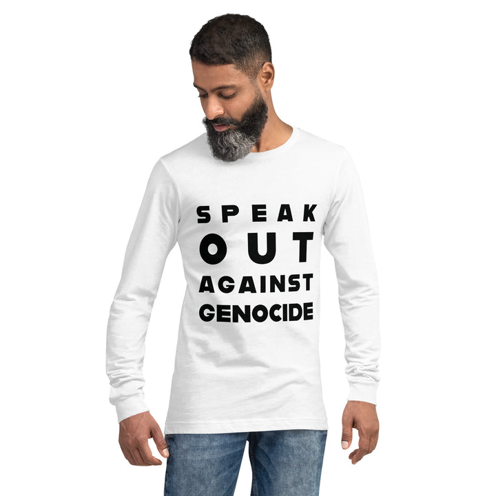 Men Long Sleeve Tee | Speak out against genocide