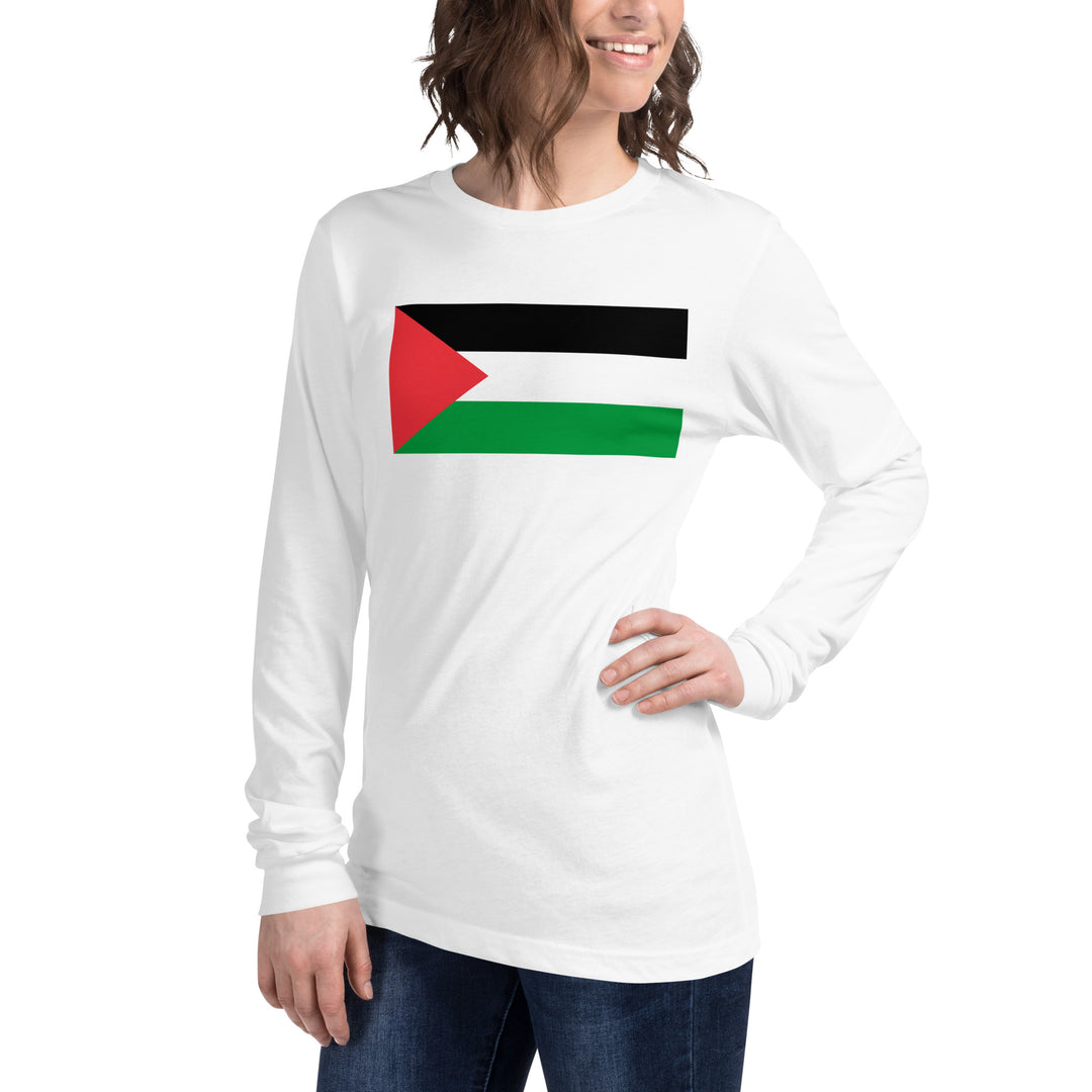 Women Long Sleeve Tee | Palestine Flag