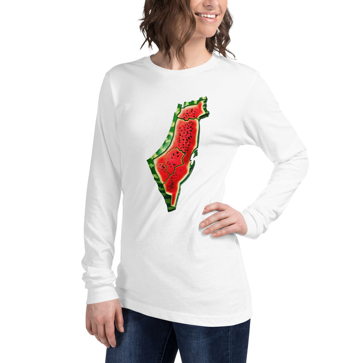 Women Long Sleeve Tee | Palestine Watermelon