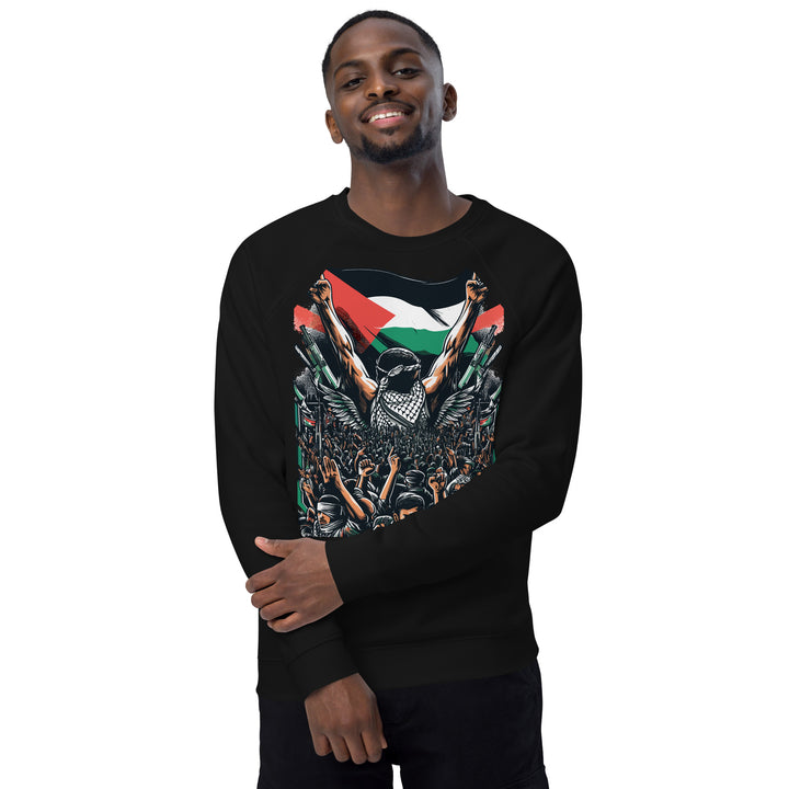 Mens organic raglan sweatshirt | Art by Moh