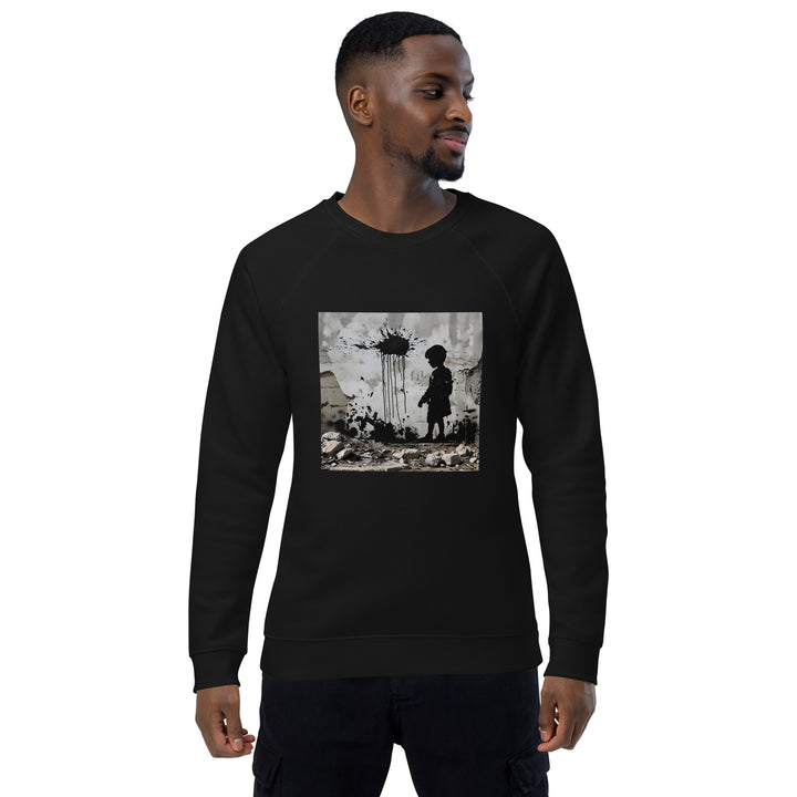 Men organic raglan sweatshirt | Palestine Wall