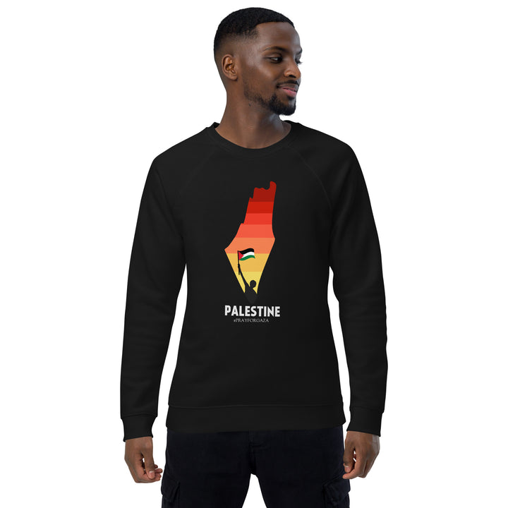 Men organic raglan sweatshirt | Palestine Map