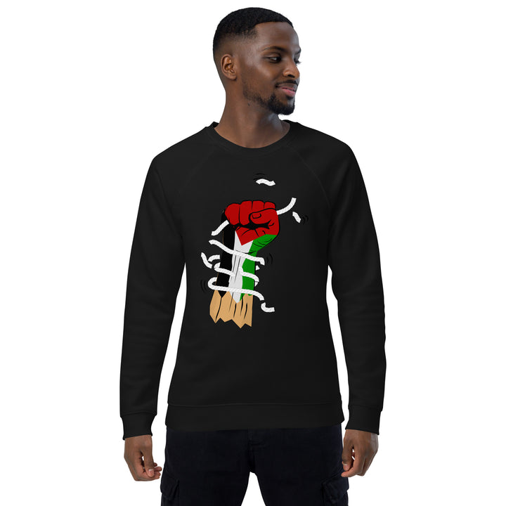 Men organic raglan sweatshirt | Palestine Hand