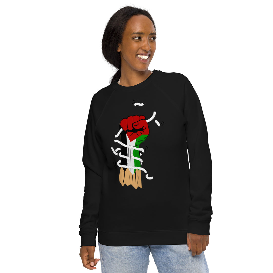 Women organic raglan sweatshirt | Palestine Hand