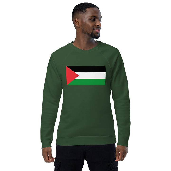 Men organic raglan sweatshirt | Palestine Flag