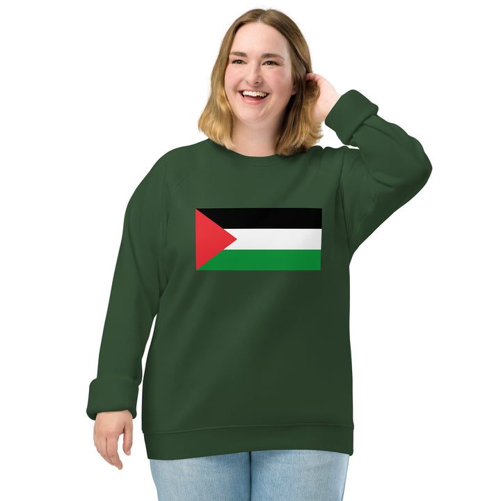 Women organic raglan sweatshirt | Palestine Flag