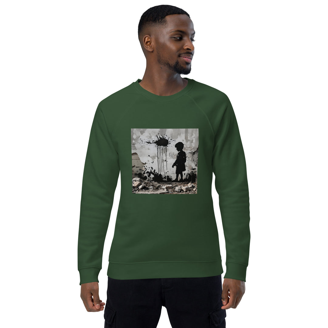 Men organic raglan sweatshirt | Palestine Wall