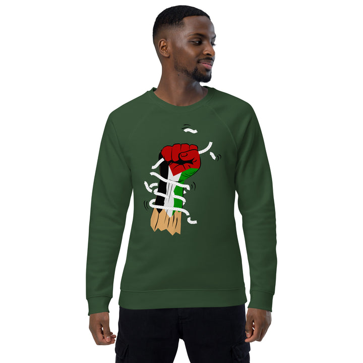 Men organic raglan sweatshirt | Palestine Hand