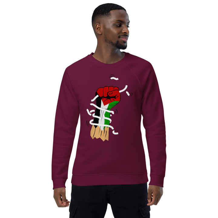 Men organic raglan sweatshirt | Palestine Hand