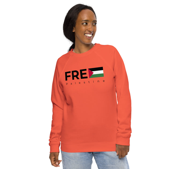 Women organic raglan sweatshirt | Free Palestine