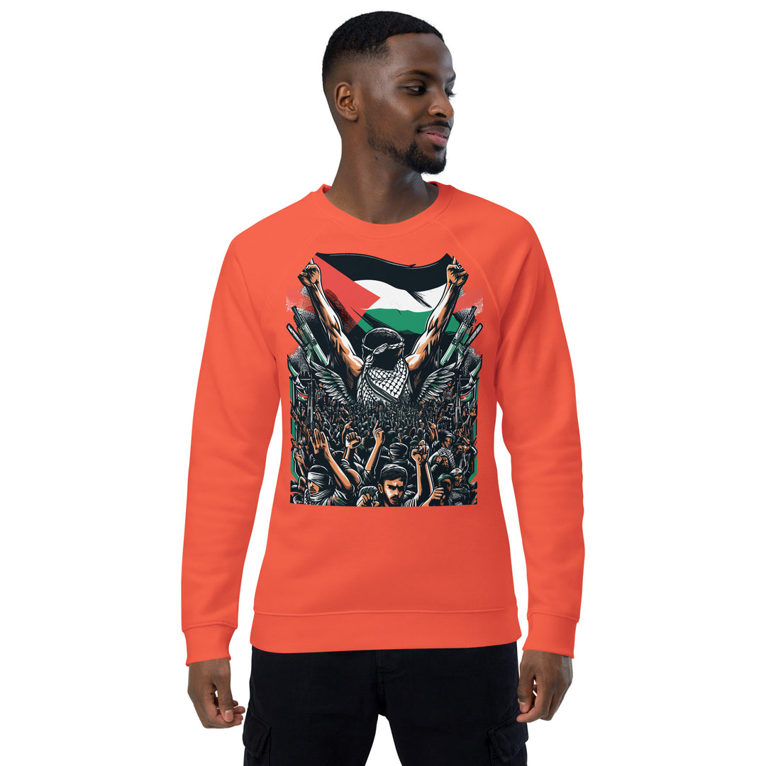 Mens organic raglan sweatshirt | Art by Moh