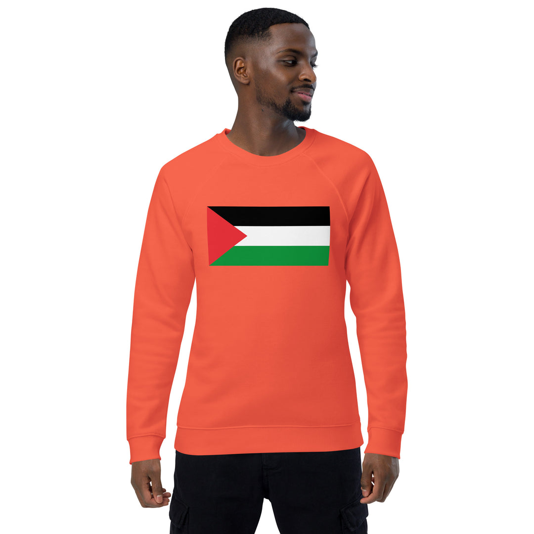 Men organic raglan sweatshirt | Palestine Flag