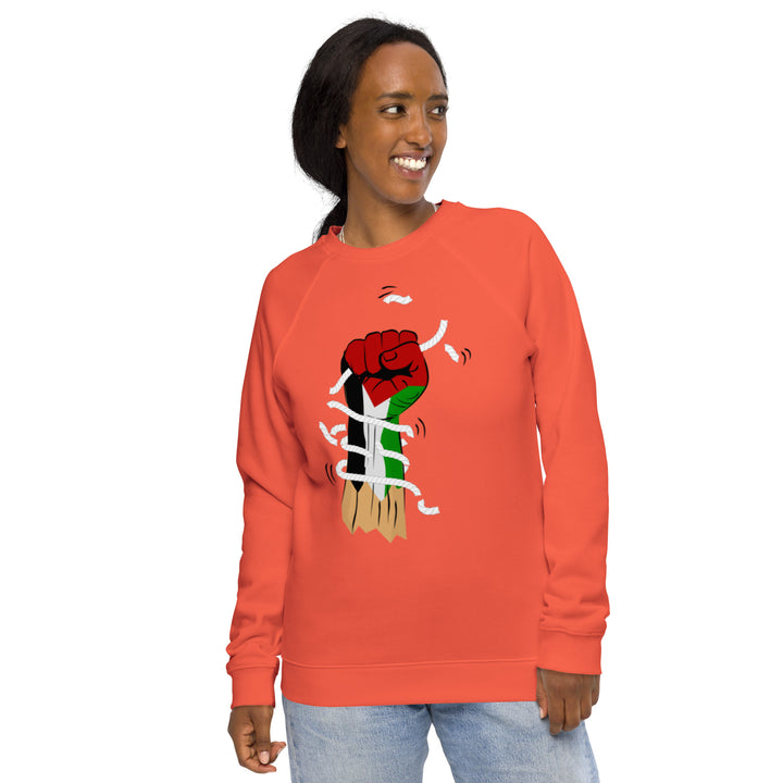 Women organic raglan sweatshirt | Palestine Hand