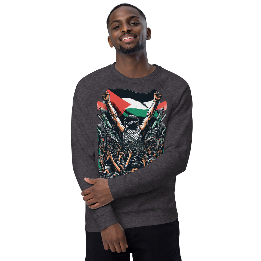 Mens organic raglan sweatshirt | Art by Moh