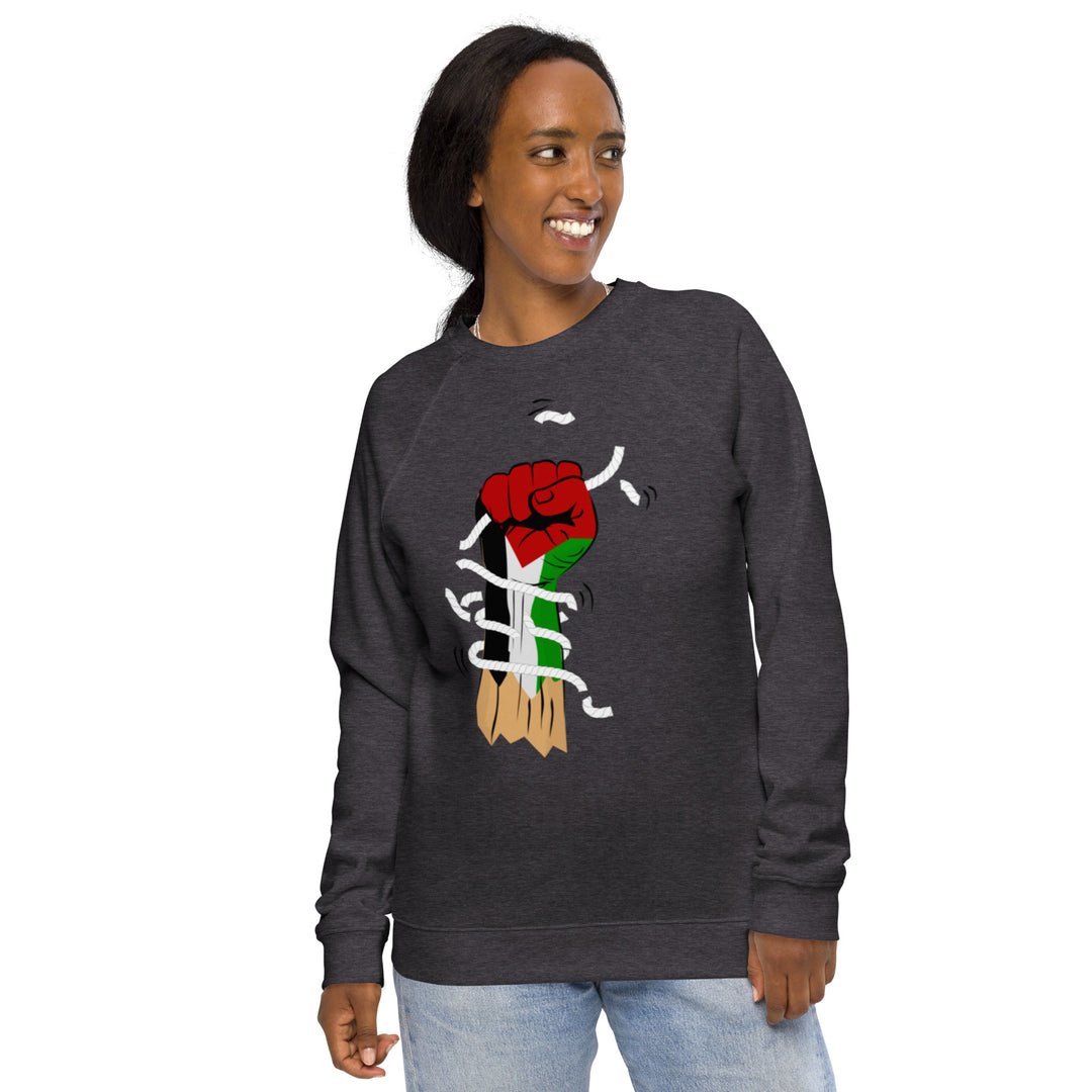 Women organic raglan sweatshirt | Palestine Hand