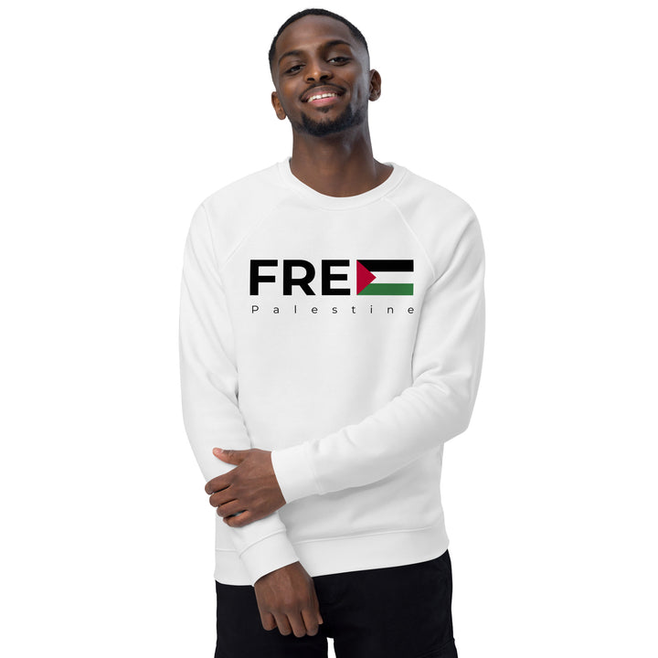 Mens organic raglan sweatshirt | Free Palestine