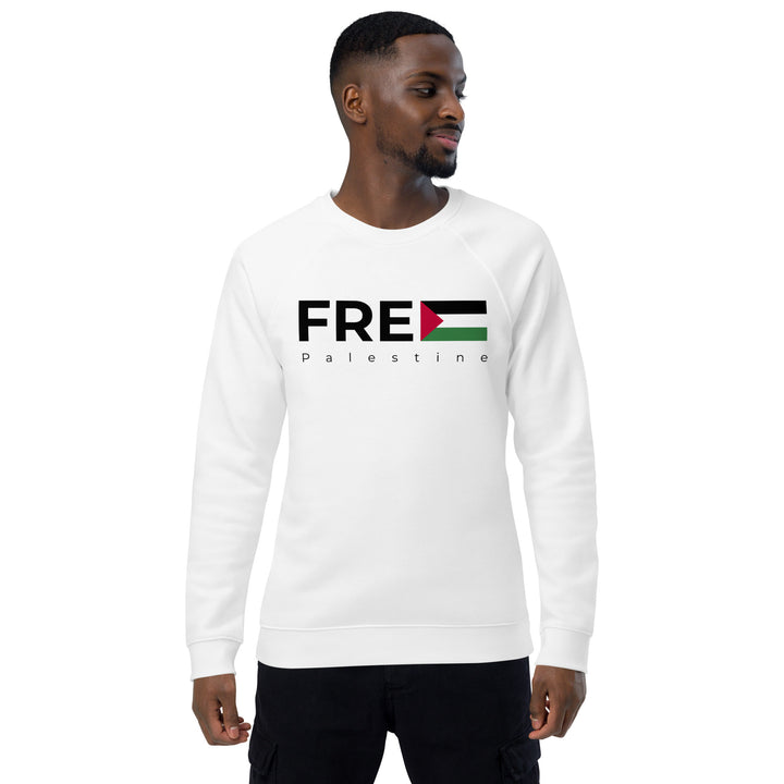 Mens organic raglan sweatshirt | Free Palestine