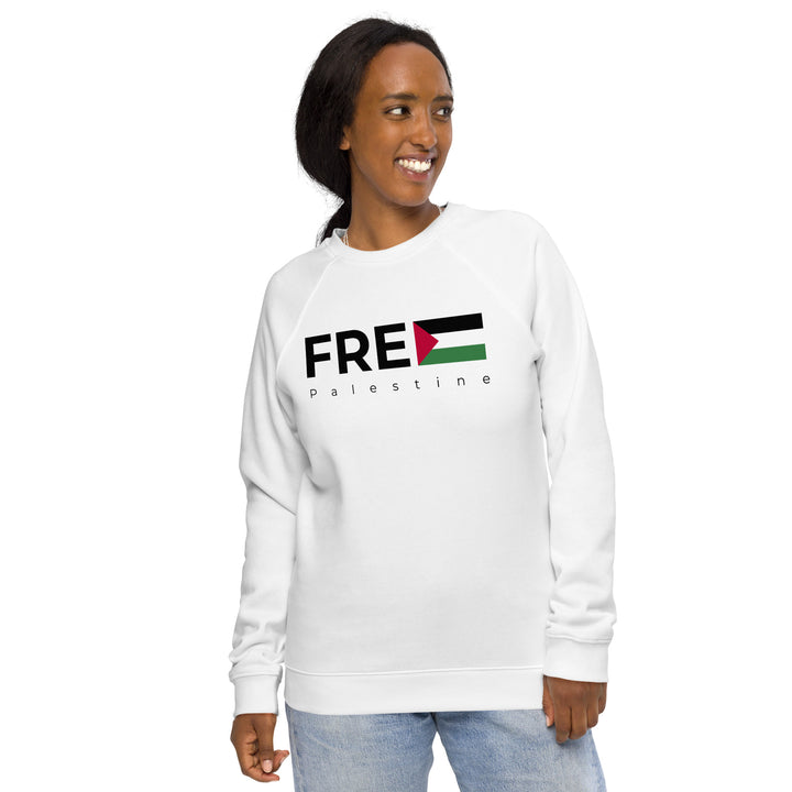 Women organic raglan sweatshirt | Free Palestine