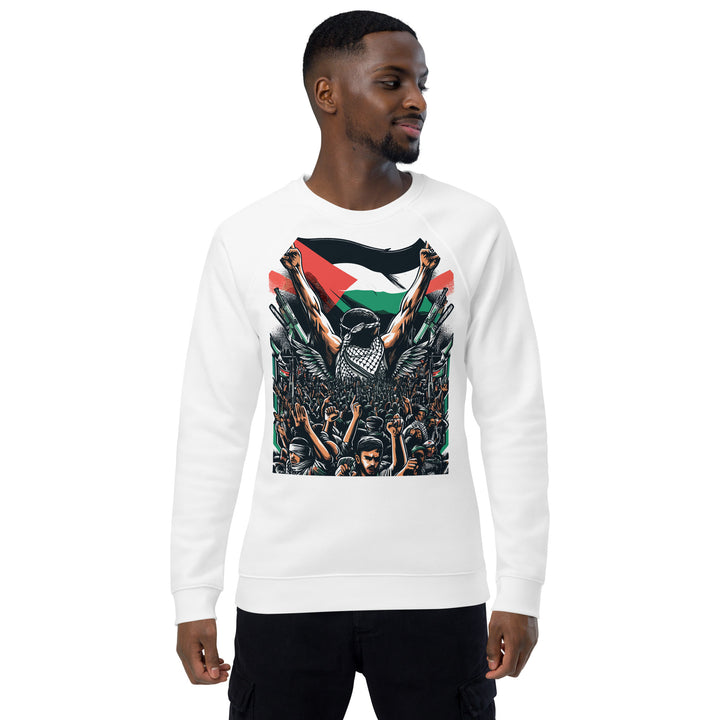 Mens organic raglan sweatshirt | Art by Moh