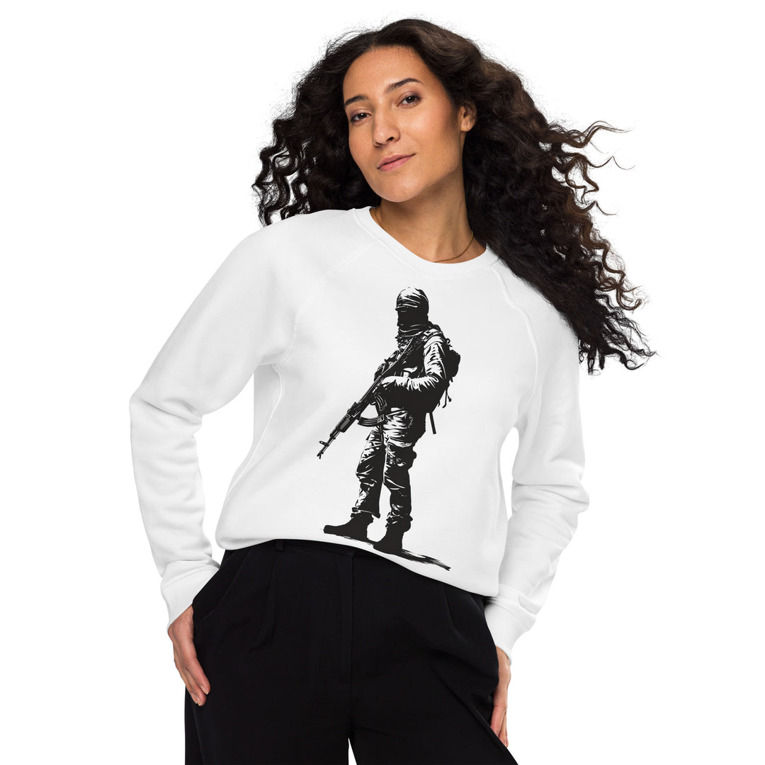 Women organic raglan sweatshirt | The Fighter