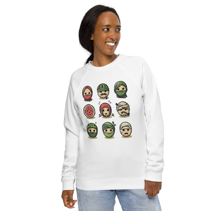 Women organic raglan sweatshirt | Palestine Emoji