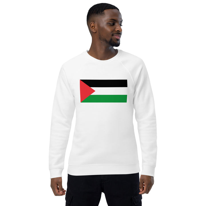 Men organic raglan sweatshirt | Palestine Flag