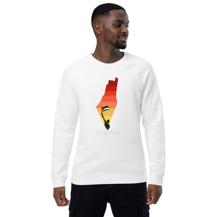 Men organic raglan sweatshirt | Palestine Map