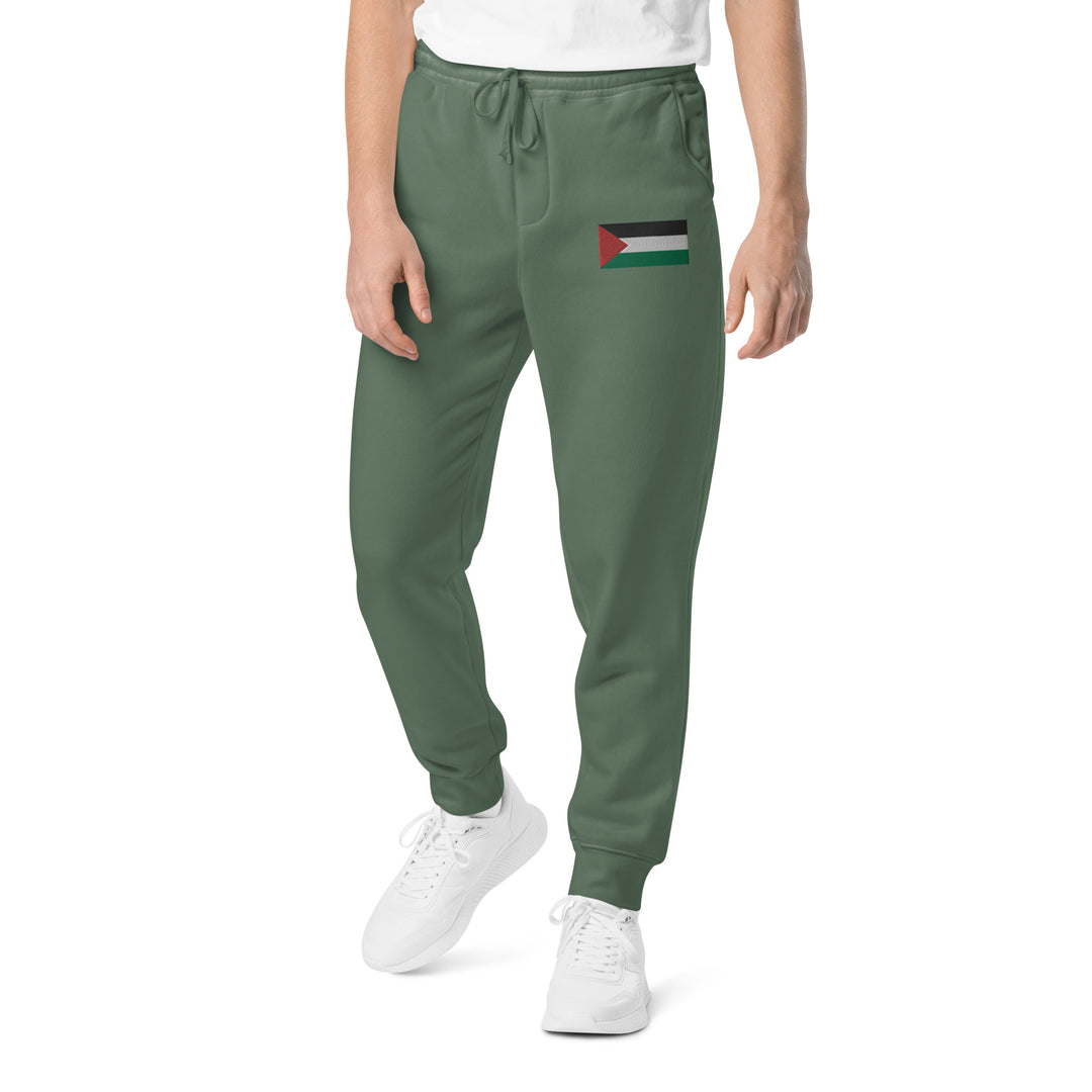 Men pigment-dyed sweatpants | Palestine Flag